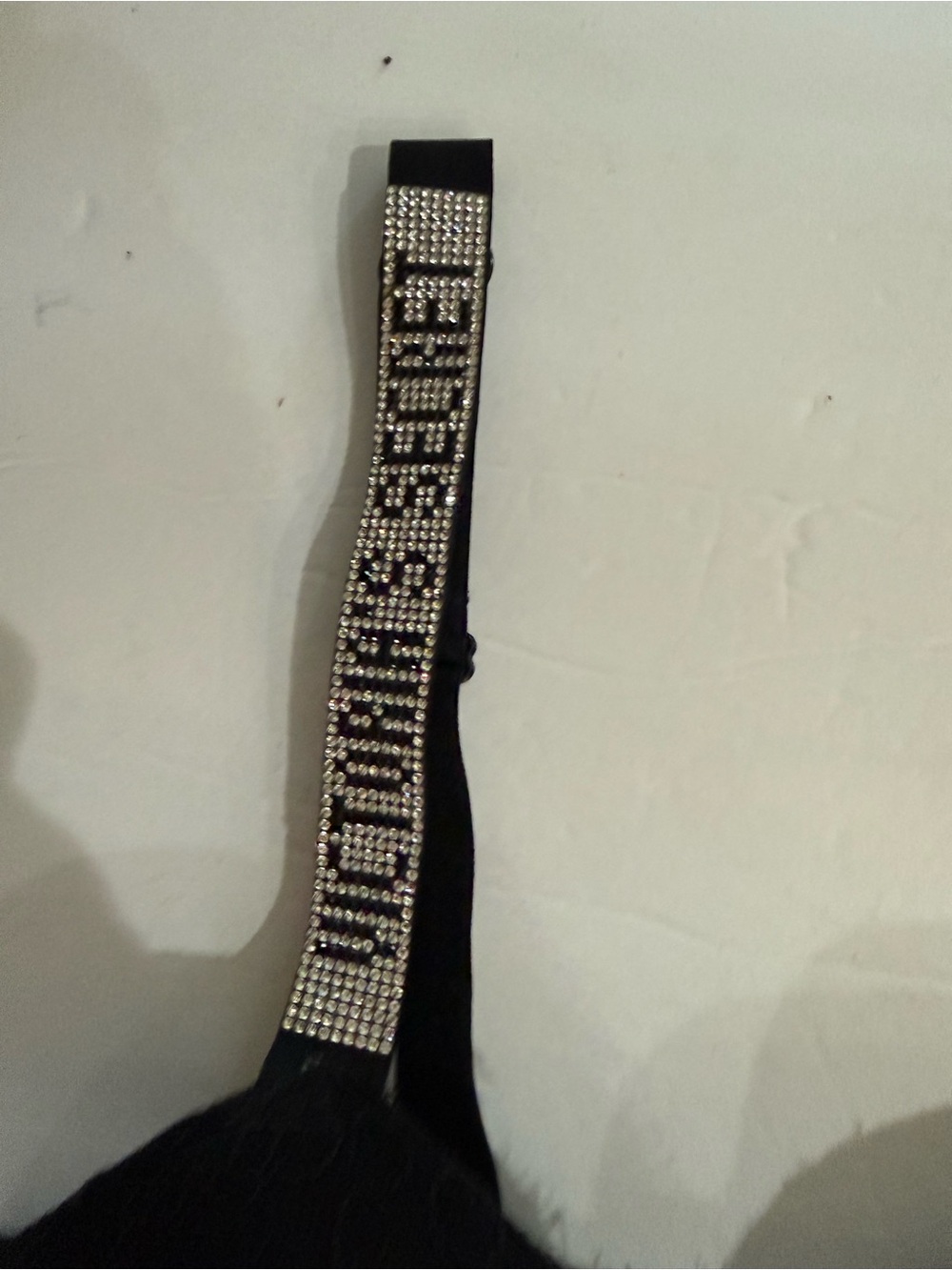 Victoria's Secret Very Sexy Push-Up Bra 34C Black Rhinestone Straps
